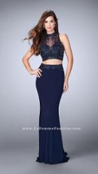 Gigi - Two-piece Bead-crusted Illusion Long Evening Gown 24051