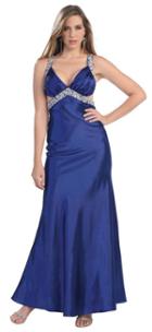 May Queen - Captivating Jeweled And Ruched V-neck Empire A-line Dress Mq871