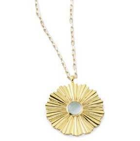 Margaret Elizabeth - Starburst Pendant Aqua Chalcedony