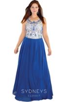 Sydney's Closet - Sleeveless Sequined Long Dress Sc7177