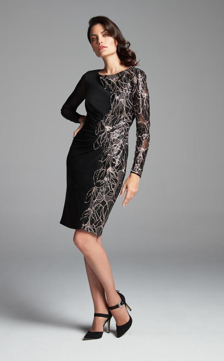 Daymor Couture - Long Slim Sleeve Cocktail Dress 470