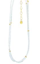 Nina Nguyen Jewelry - March Aquamarine Birthstone Harmony Long Vermeil Necklette
