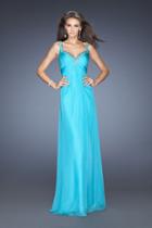 La Femme - 19647 Sleeveless Crystal-trimmed Gown