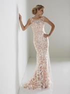 Christina Wu Elegance - 20214 Metallic Lace Illusion Trumpet Dress