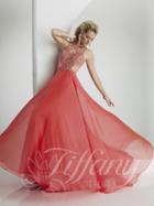 Tiffany Designs - Jeweled Sleeveless A-line Gown