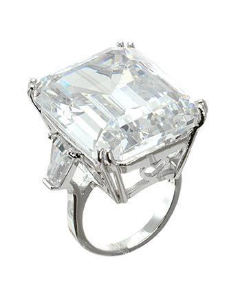 Cz By Kenneth Jay Lane - Statement Emerald Ring