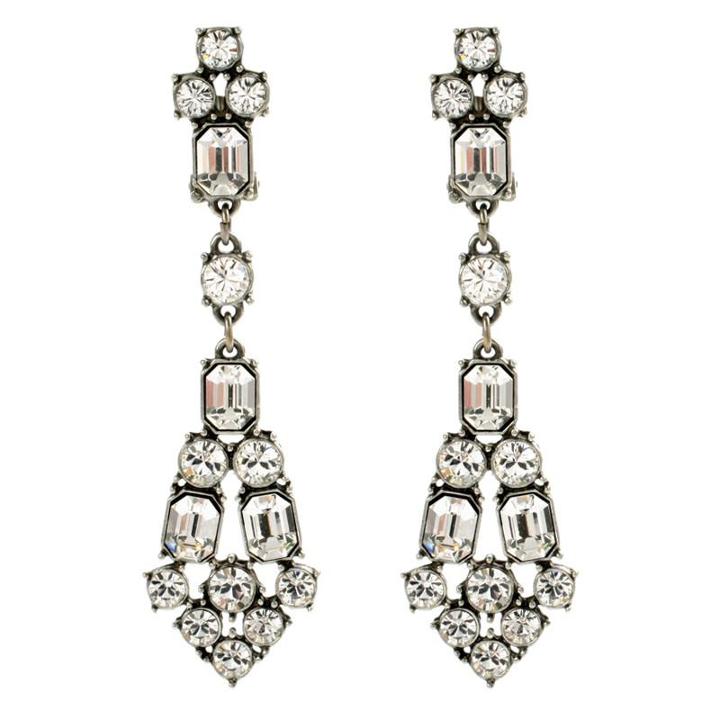 Ben-amun - Crystal Deco Long Post Earrings