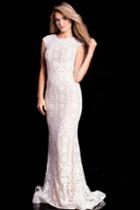 Jovani - 52093 Lace Jewel Sheath Dress