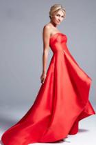 Ieena For Mac Duggal - 25009 Bustier Gown In Red