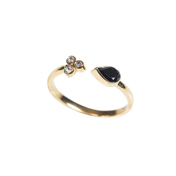 Ashley Schenkein Jewelry - Jaipur Open Ring With Pear And Round Gemstones