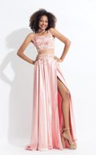 Rachel Allan - 6150 Two Piece Floral Scoop Evening Gown