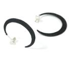 Nina Nguyen Jewelry - Crescent Hoops Oxidized Earrings
