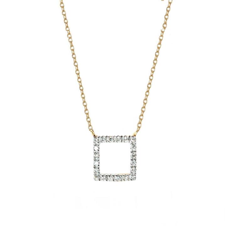 Rachael Ryen - Square Diamond Pendant Necklace