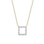 Rachael Ryen - Square Diamond Pendant Necklace
