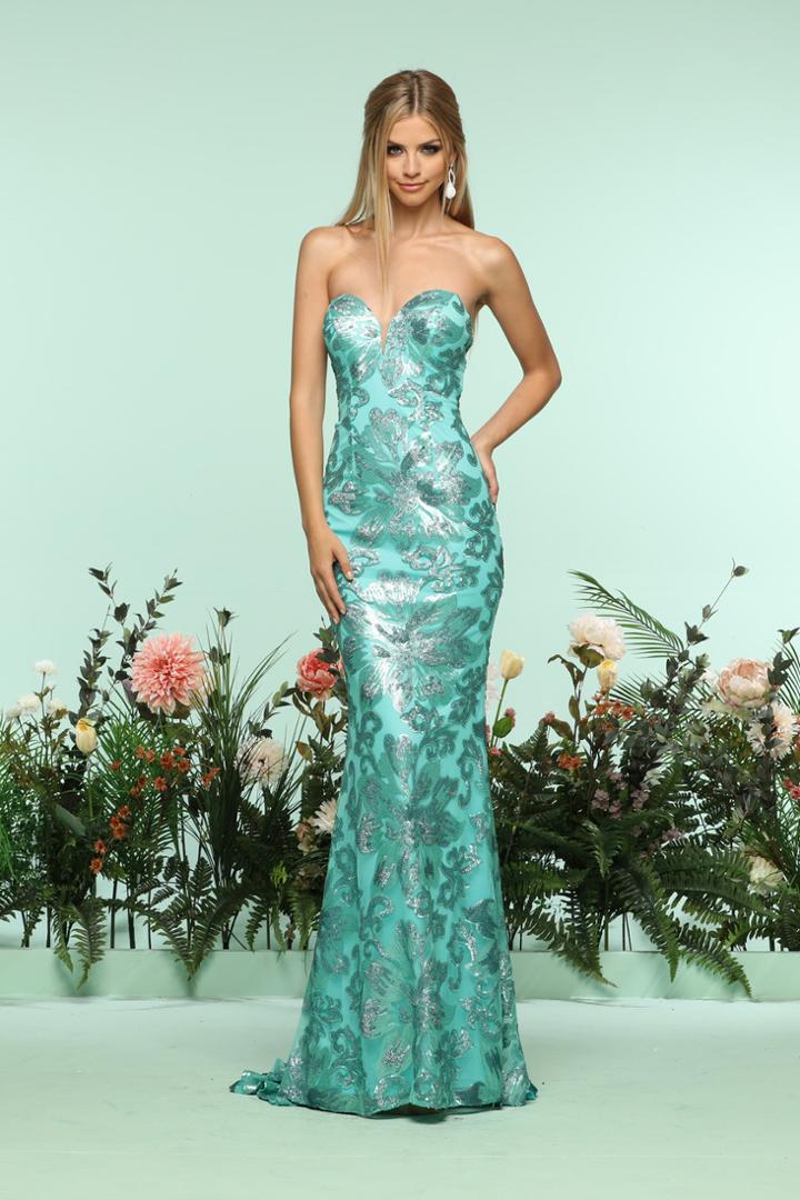 Zoey Grey - 31251 Strapless Sequined Fitted Evening Dress