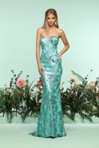 Zoey Grey - 31251 Strapless Sequined Fitted Evening Dress
