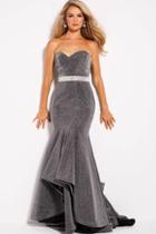 Jovani - 56056 Strapless Glitter Jersey Mermaid Gown