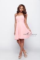 Milano Formals - Strapless Sweetheart Pleated Bodice Short Dress E1264