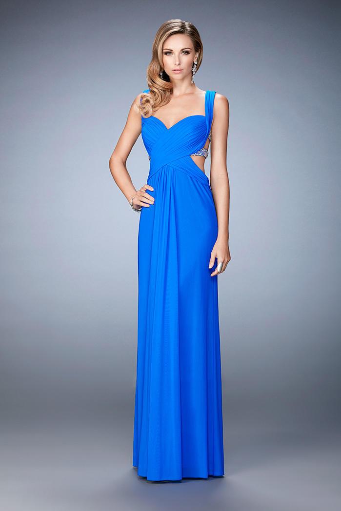 La Femme - 22727 Ruched Sweetheart Sheath Dress