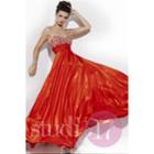 Studio 17 - Strapless Glittering Sweetheart Chiffon Long Gown 12501
