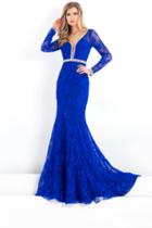Rachel Allan Prima Donna - 5990 Long Sleeve Beaded Lace Mermaid Gown