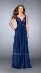 La Femme - Majestic Lace Deep Sweetheart Long Evening Gown 23964