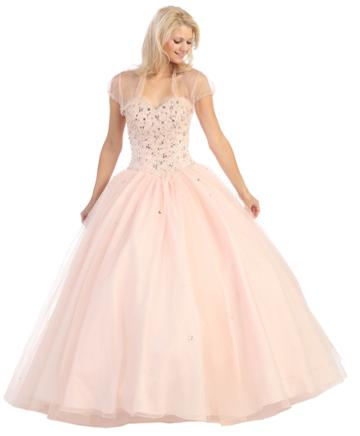 Eureka Fashion - Strapless Sweetheart Jewel Crusted Ballgown