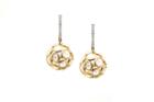 Tresor Collection - Rainbow Moonstone Ball Earrings With Diamond Huggies In 18k Yellow Gold