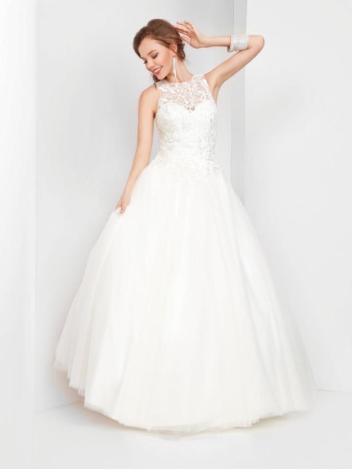 Clarisse - 3509 Jewel Neck Embellished Tulle Ballgown