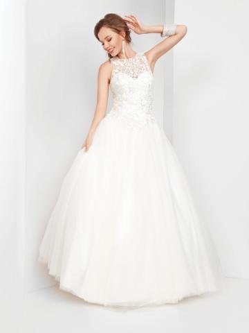 Clarisse - 3509 Jewel Neck Embellished Tulle Ballgown