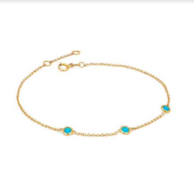 Logan Hollowell - New! 3 Turquoise Orbit Bezel Bracelet