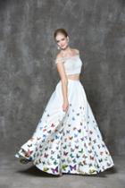 Glow By Colors - G731 Two-piece Butterfly Print Evening Dress