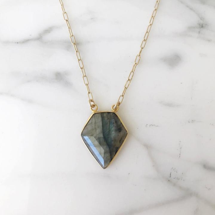 Margaret Elizabeth - Labradorite Pentagon Pendant