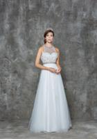 Glow By Colors - G671 Jeweled Illusion Halter Ballgown