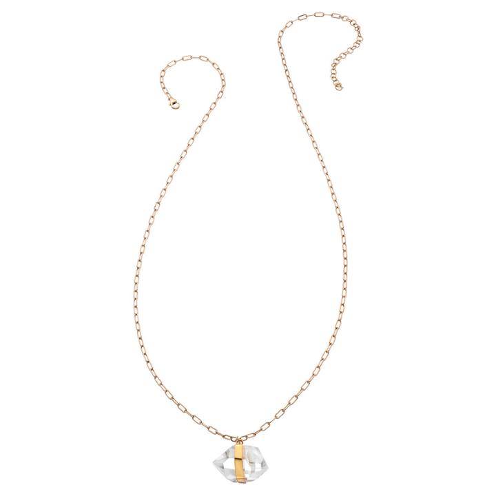 Heather Hawkins - The Shining Necklace - Double Terminated Crystal Quartz Point