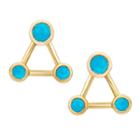Logan Hollowell - Turquoise Summer Triangle Constellation Earrings