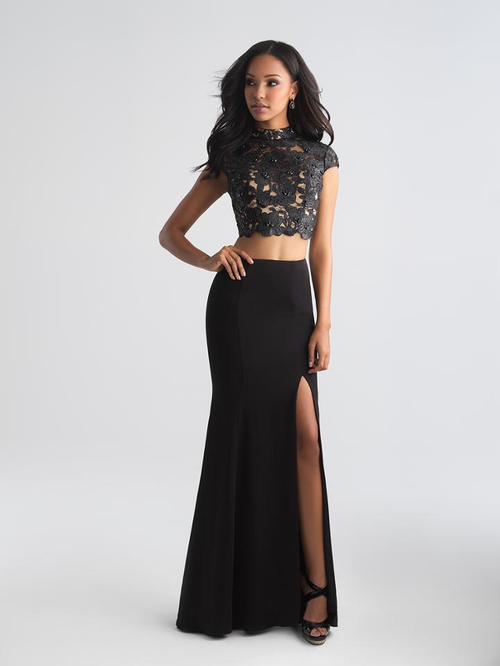 Madison James - 18-655 Two Piece High Neck Evening Gown