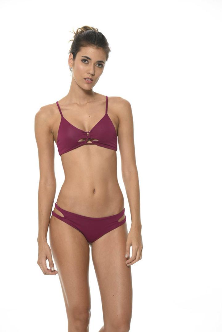 2017 Malai Swimwear - Sangria Cutout Bottom B00268