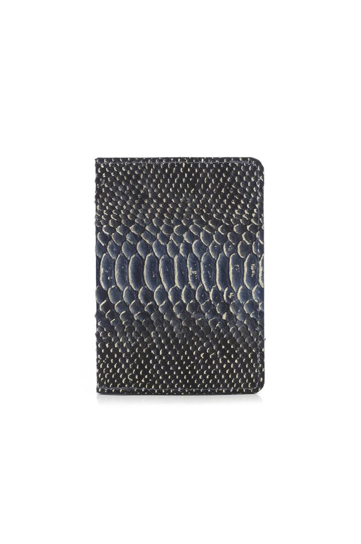 August Handbags - The Holyhead Passport Wallet - Petrol Snake