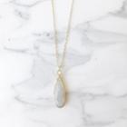 Margaret Elizabeth - Moonstone Elongated Teardrop Pendant