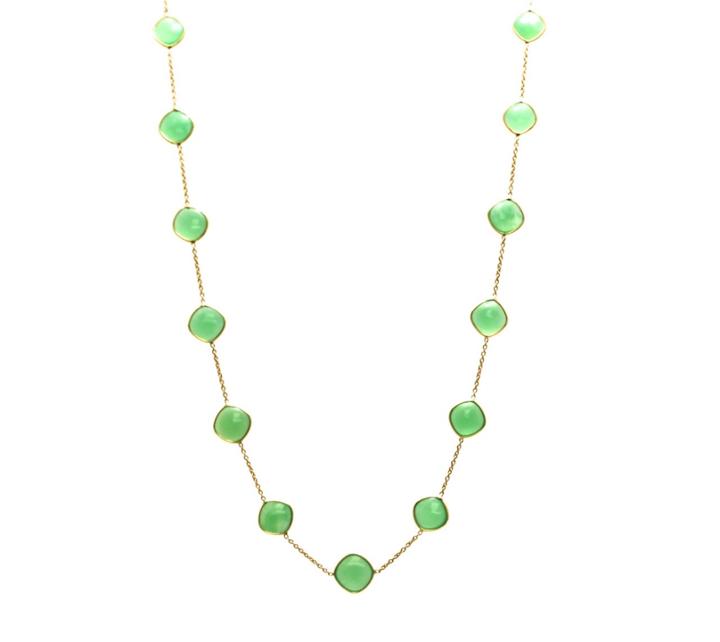Tresor Collection - 18k Yellow Gold Necklace With Crysophrase