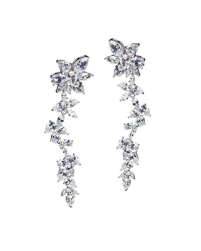 Cz By Kenneth Jay Lane - Floral Statement Earrings