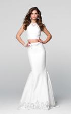Tarik Ediz - Lace Two-piece Mermaid Dress 50049