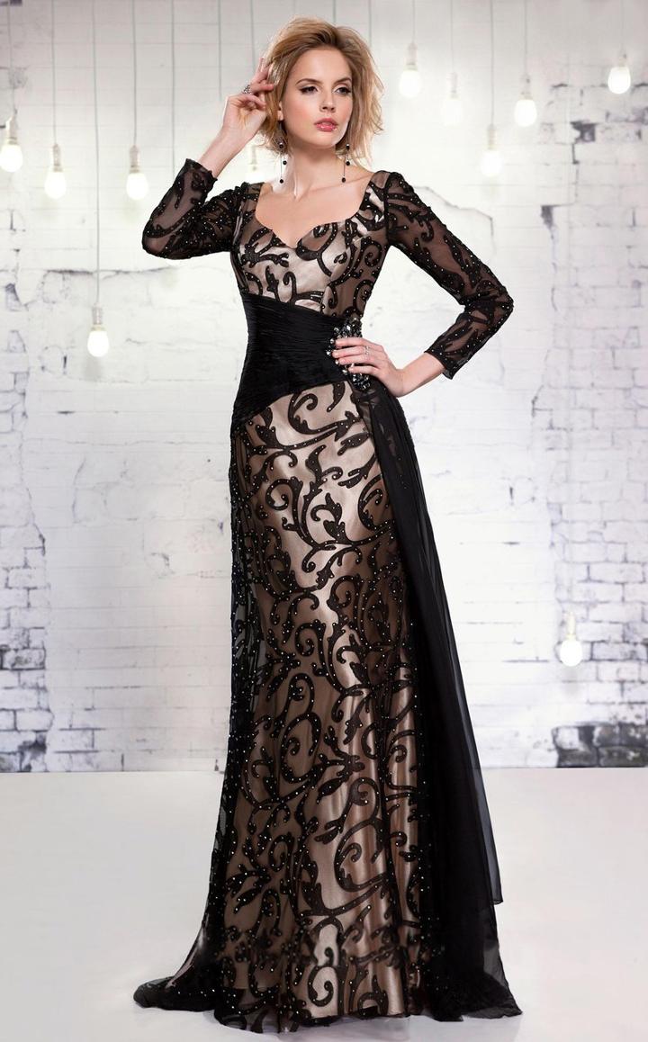 Mnm Couture - 9405 Bejeweled Sweetheart A-line Dress