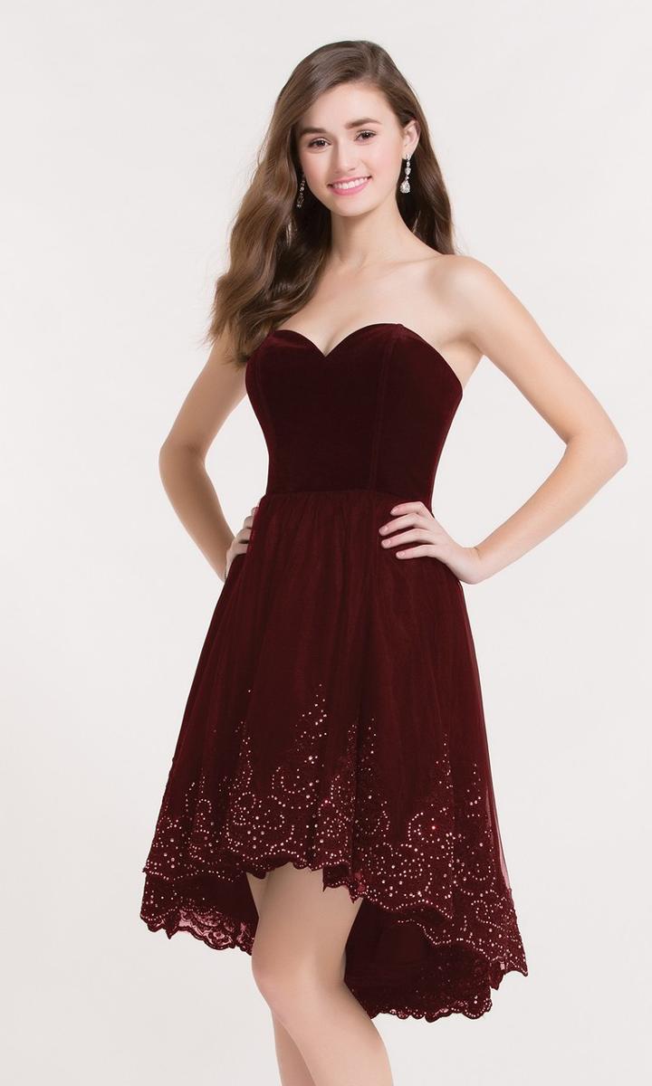 Alyce Paris Ballet - 2636 Sweetheart Velvet/tulle High Low Dress