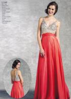 Aspeed - L1240 Bedazzled Sleeveless Deep V Neckline Prom Dress