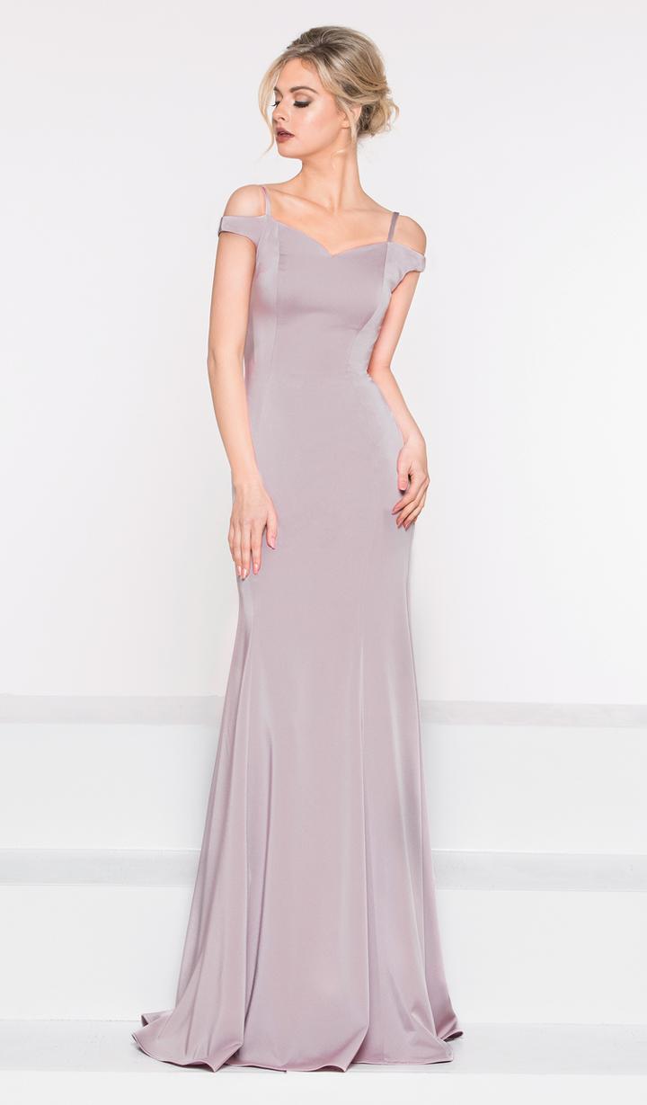 Colors Dress - 2017 Cold Shoulder Long Faille Evening Dress
