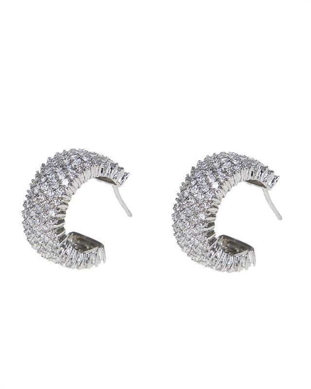 Cz By Kenneth Jay Lane - Petite Pave Hoop Earrings