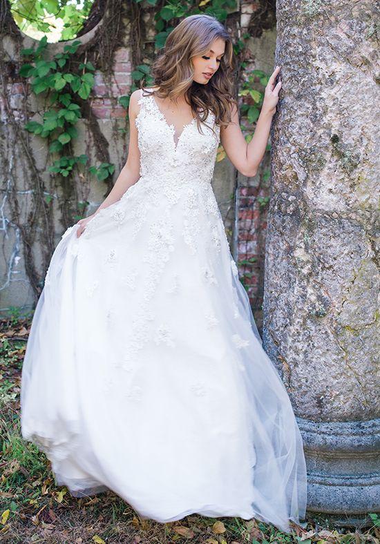 Jovani - Jb37136 Crystal Adorned Embroidered Wedding Gown