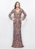 Primavera Couture - 1977 Beaded Illusion Jewel Sheath Dress